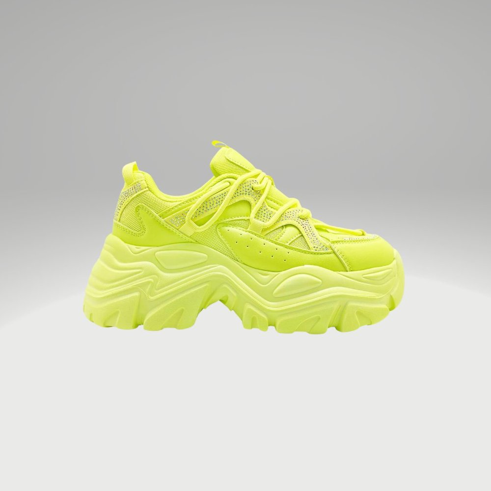 Neon Green Athletic Shoes - Picture 4 of 6